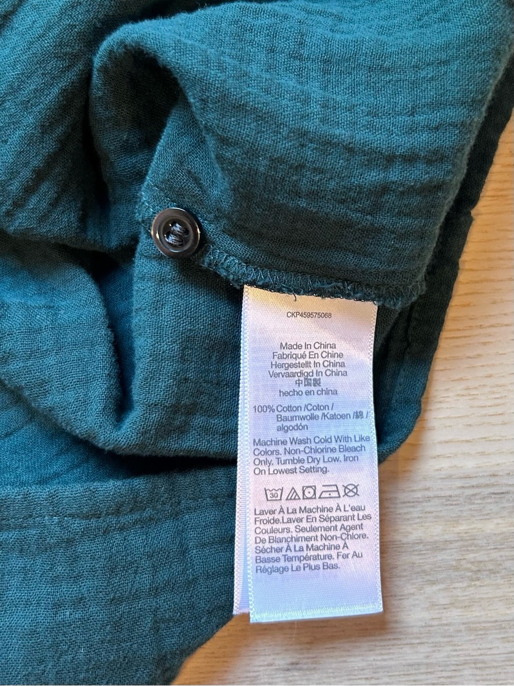 Madewell Emerald Green Lightspun Gauze Muslin Top Casual Preppy Boxy Size XS - Picture 8 of 8